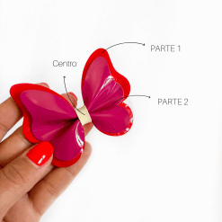 Mariposa Personalizada Charol