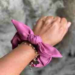 Coletero Scrunchie Luxury 3 en 1  Rosa Rouge