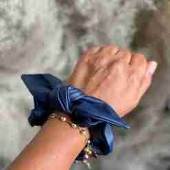 Coletero Scrunchien Luxury 3 en 1  Marino