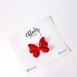 Lazo Mariposa Charol – Rojo
